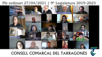 NOVA SESSIÓ PLENÀRIA DEL CONSELL COMARCAL DEL TARRAGONÈS