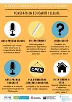 NOVETATS INFORMATIVES DEL SERVEI COMARCAL DE JOVENTUT SOBRE EDUCACIÓ I LLEURE